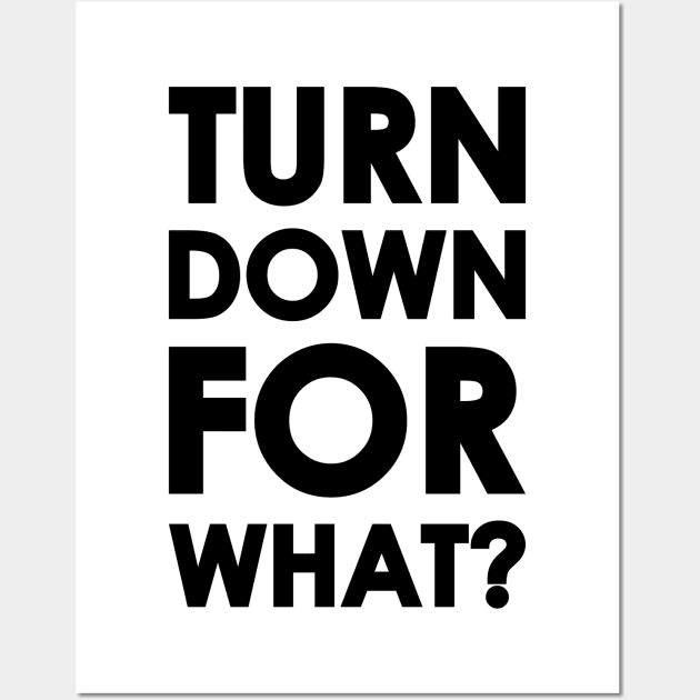 Turn Down for What? Wall Art by Venus Complete